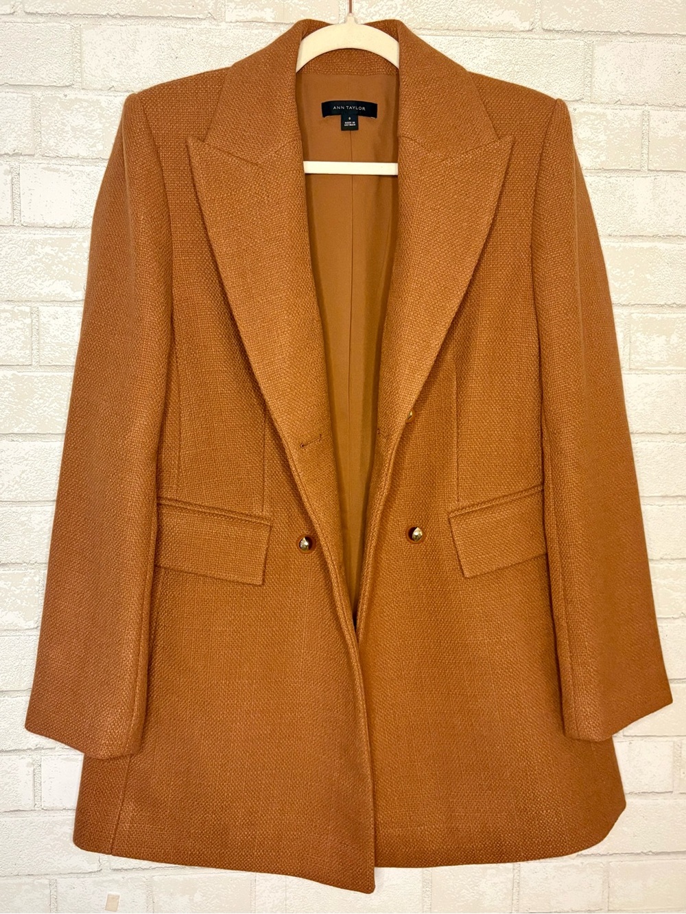 Ann Taylor Long Double-Breasted Coat